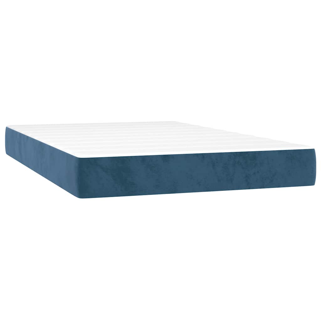 Pocketresårmadrass medium mörkblå 120x210x20 cm sammet
