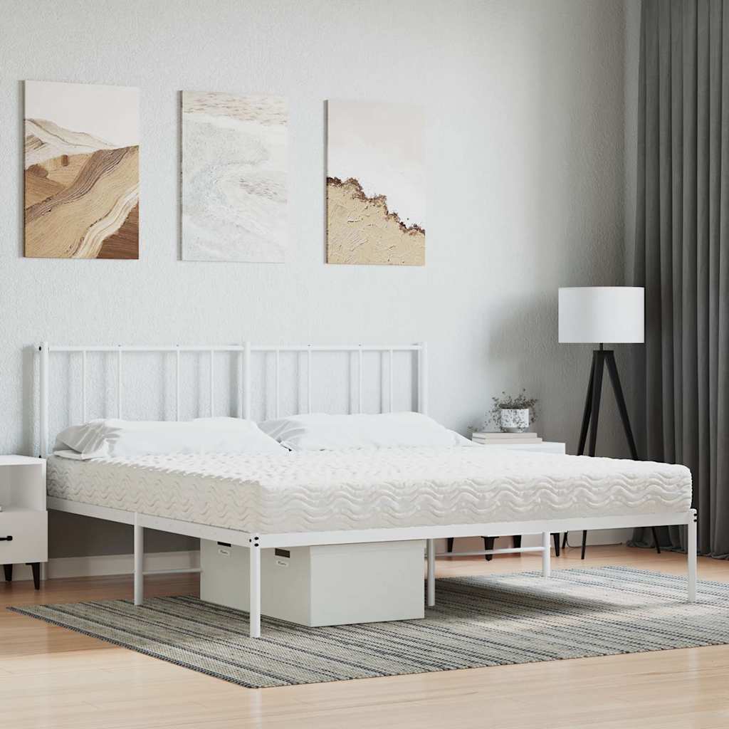 Skummadrass vit 200x220 cm hårdhet H2 H3