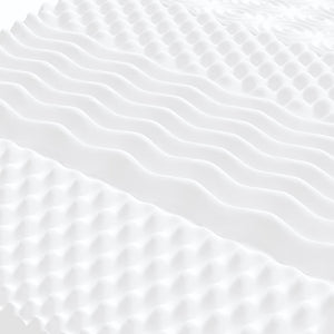 Skummadrass vit 80x220 cm 7-zoner hårdhet 20 ILD