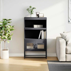 Highboard antracit 68x39x123 cm stål