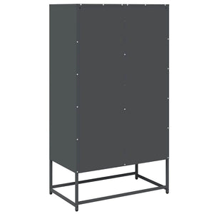 Highboard antracit 68x39x123 cm stål