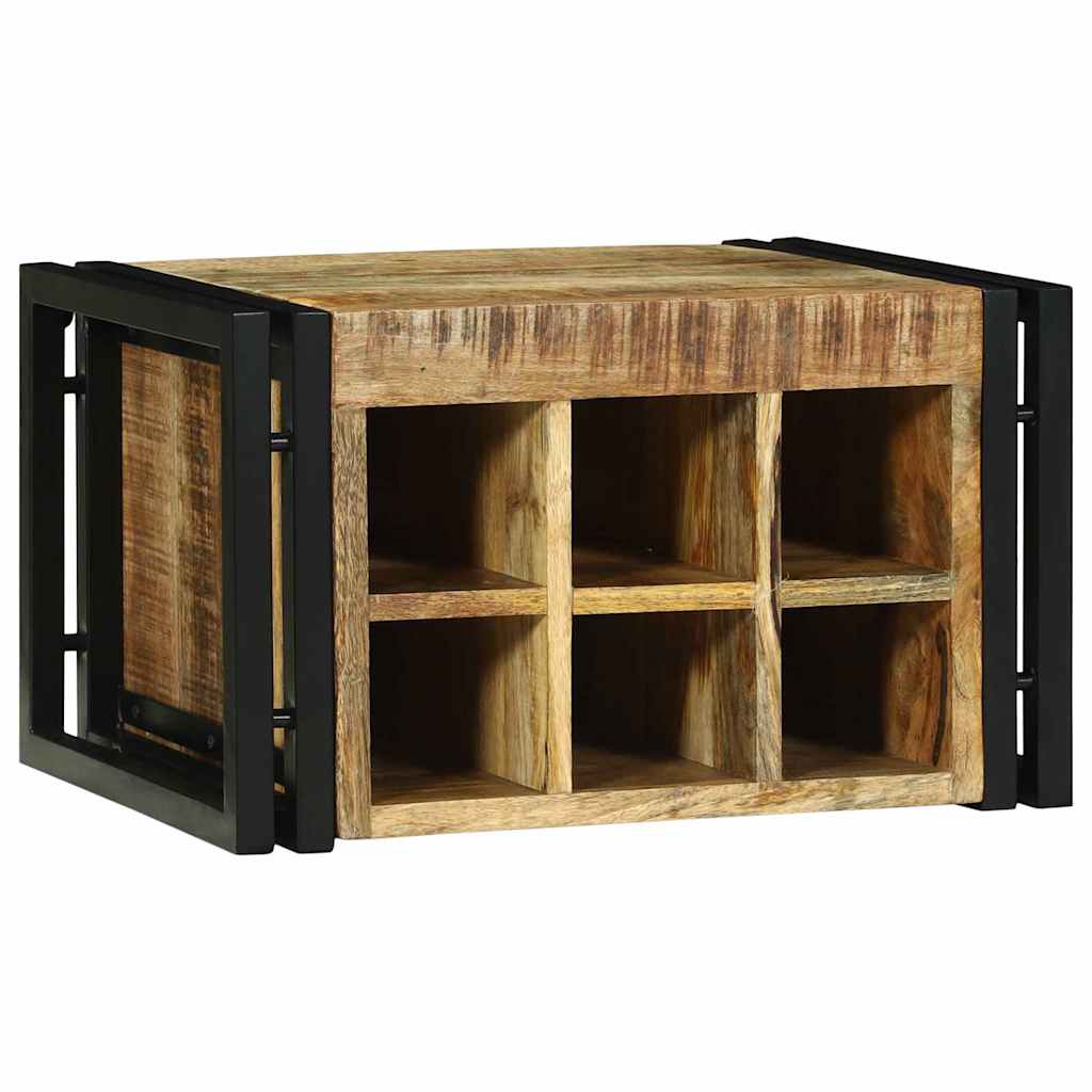 Vinställ 2 st Brun och svart 46 x 35 x 27,5 cm Massivt mangoträ