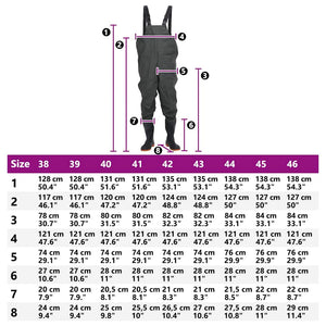 Vadarbyxor med stövlar mörkgrön strl. 46