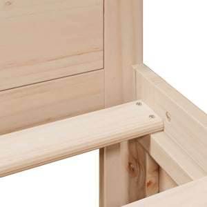 Sängram utan madrass med huvudgavel 180x200 cm massiv furu