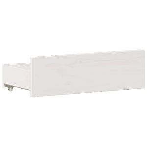 Sängram utan madrass med huvudgavel vit 135x190 cm massiv furu