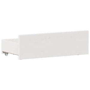 Sängram utan madrass med huvudgavel vit 120x190 cm massiv furu