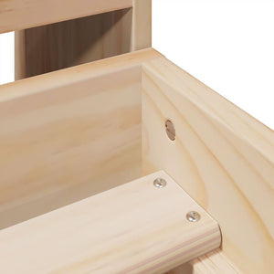 Sängram utan madrass 90x200 cm massiv furu