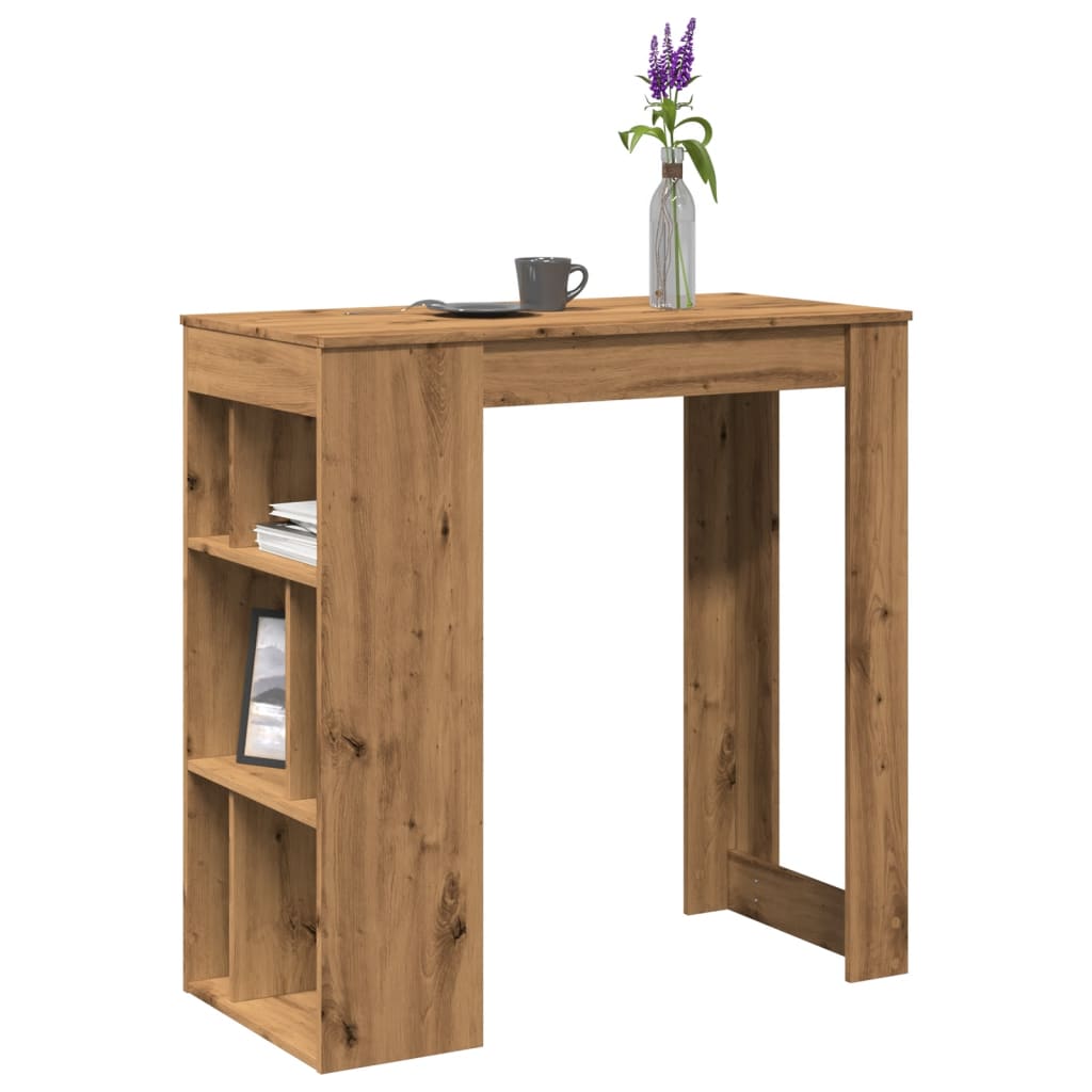 Barbord med hyllor artisian-ek 102x50x103,5 cm konstruerat trä