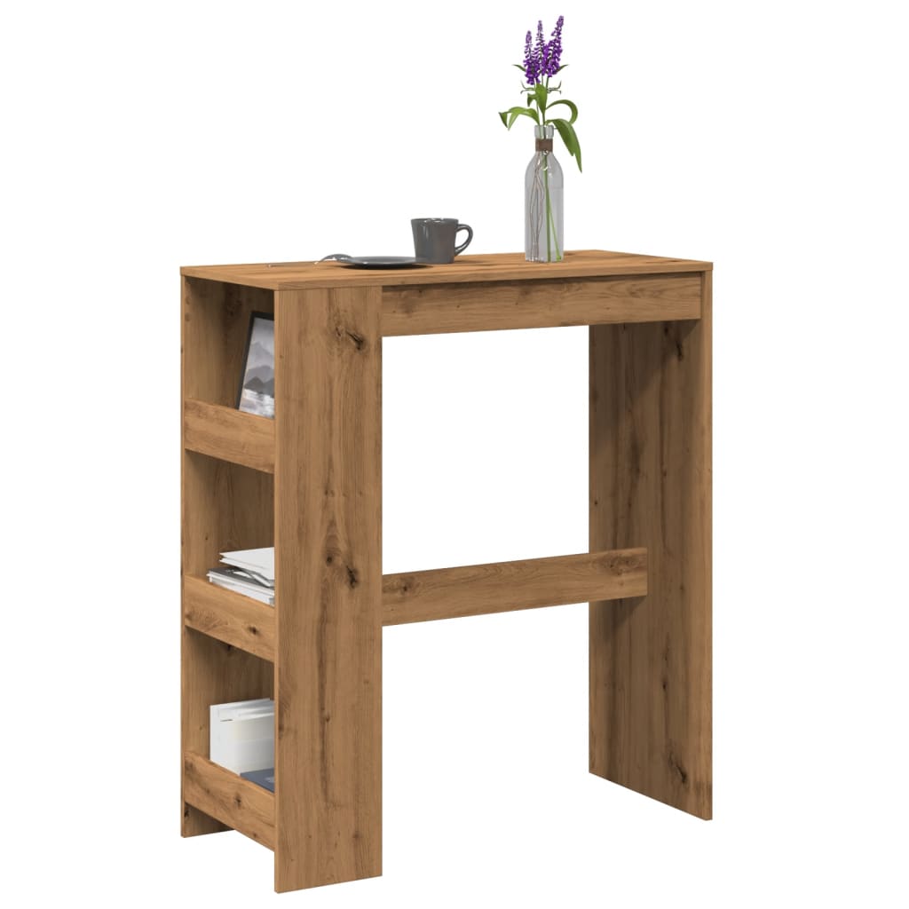 Barbord med ställ artisian-ek 90x40x103,5 cm konstruerat trä