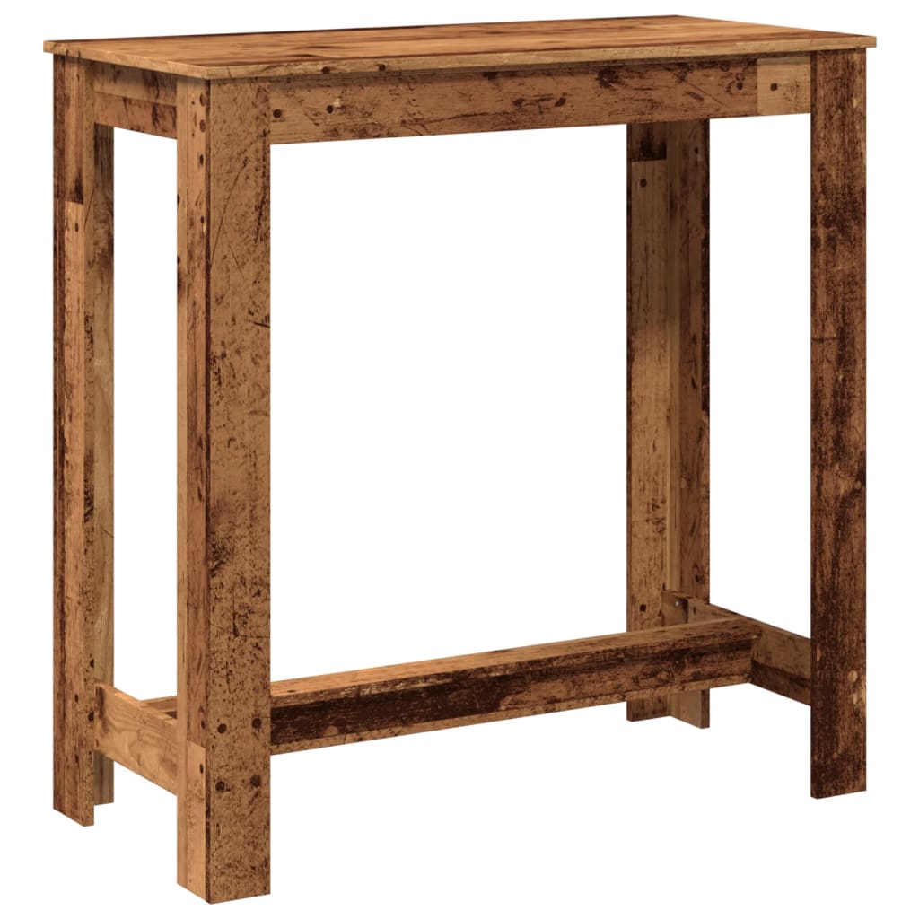 Barbord gammalt trä 102x50x103,5 cm konstruerat trä