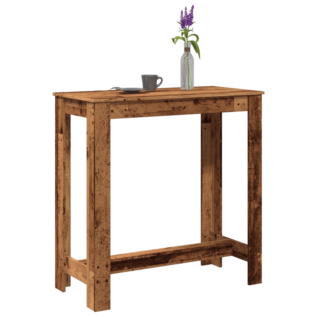 Barbord gammalt trä 102x50x103,5 cm konstruerat trä