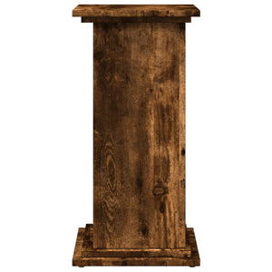 Piedestal med förvaring rökfärgad ek 31x30x60cm konstruerat trä
