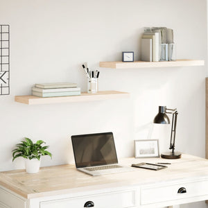 Svävande hyllor 2 st 80x23,5x4 cm konstruerat trä