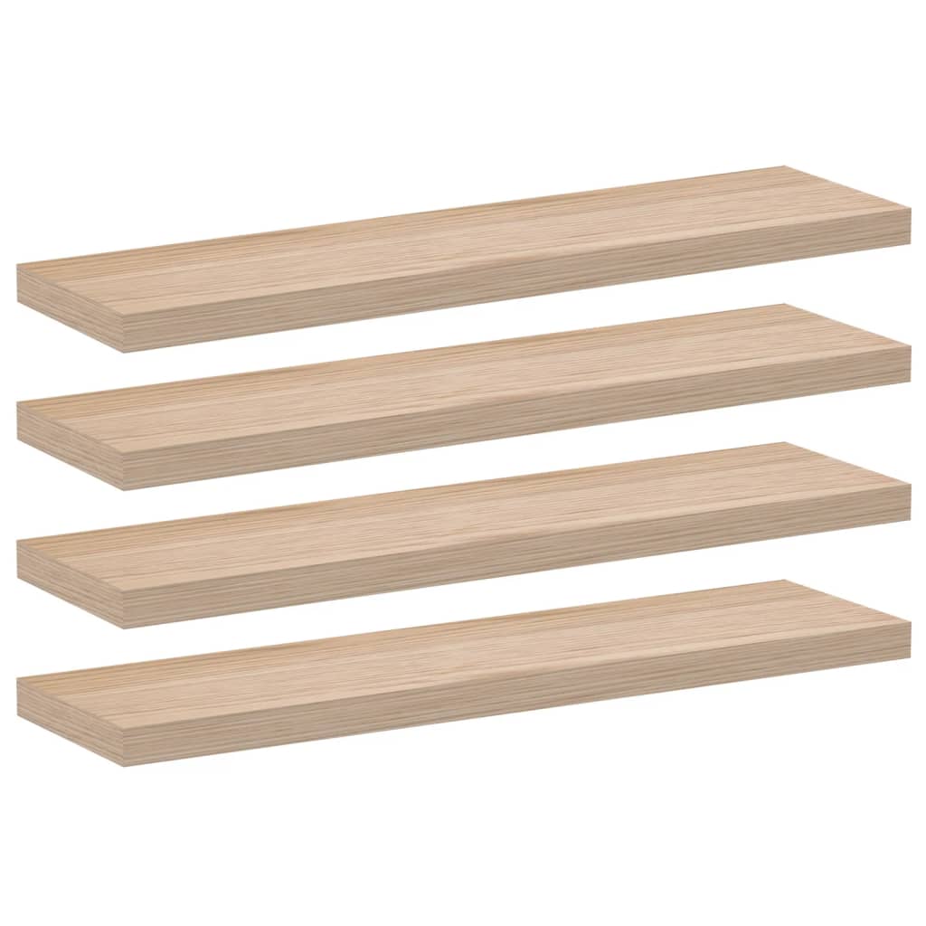Svävande hyllor 4 st 90x23,5x4 cm konstruerat trä