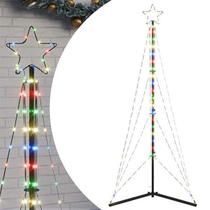LED julgran 363 LEDs flerfärgad 182 cm