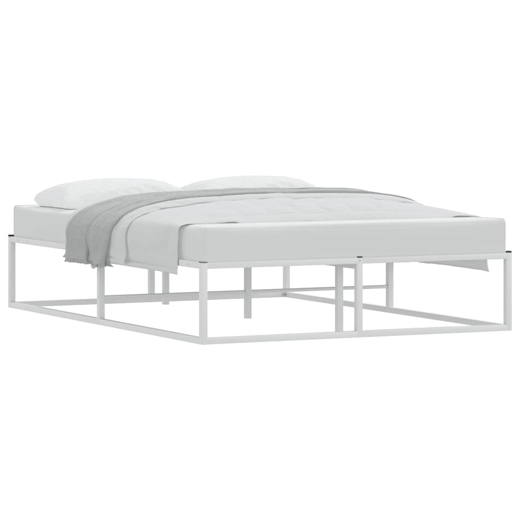 Sängram utan madrass vit 140x200 cm metall