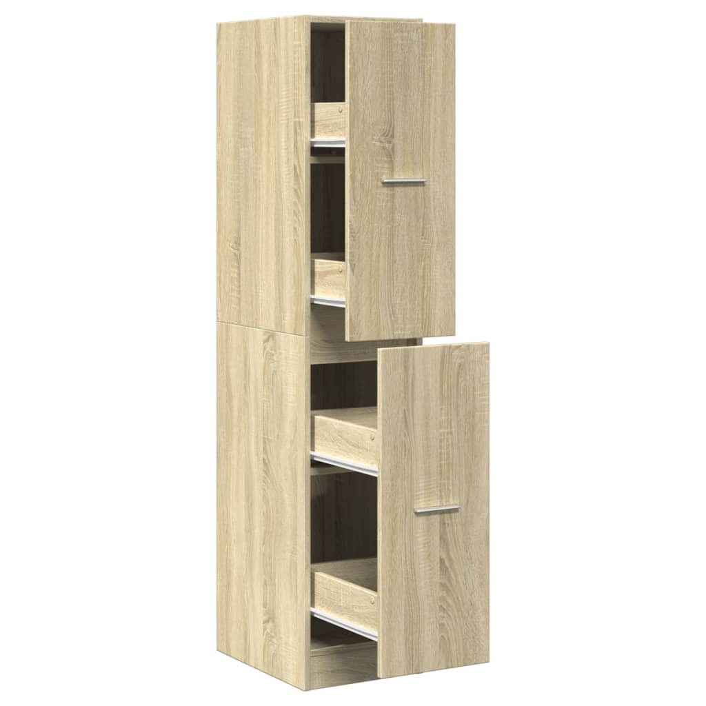 Apoteksskåp Sonoma Ek 30x41x144,5 cm konstruerat trä