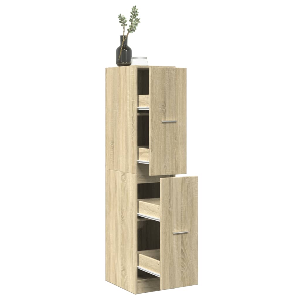 Apoteksskåp Sonoma Ek 30x41x144,5 cm konstruerat trä