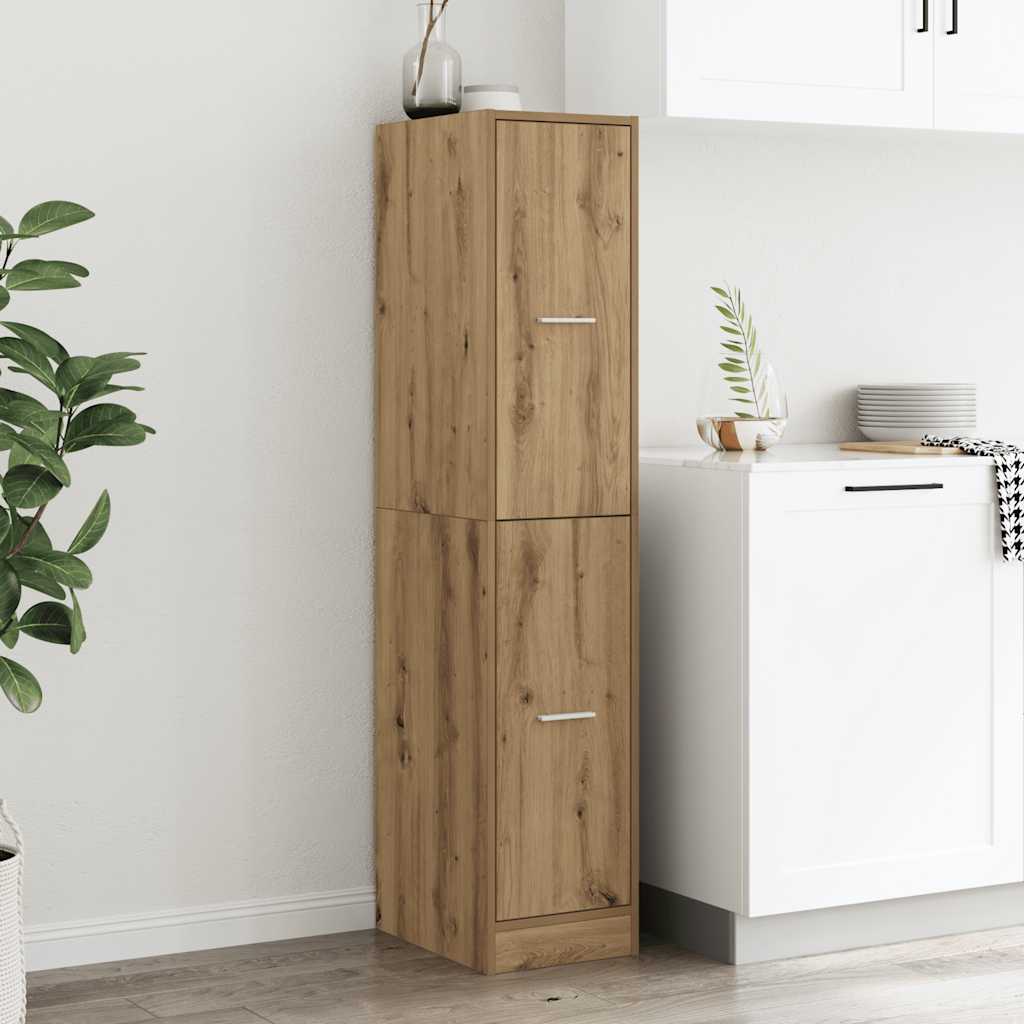 Apoteksskåp konstlädd ek 30x41x144,5 cm konstruerat trä