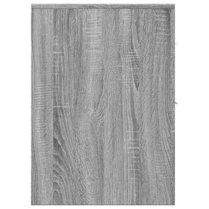 Smalt badrumsskåp med hjul grå sonoma konstruerat trä