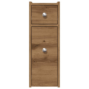 Smalt badrumsskåp med hjul ek konstruerat trä