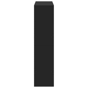 Bokhylla svart 100x33x135 cm konstruerat trä