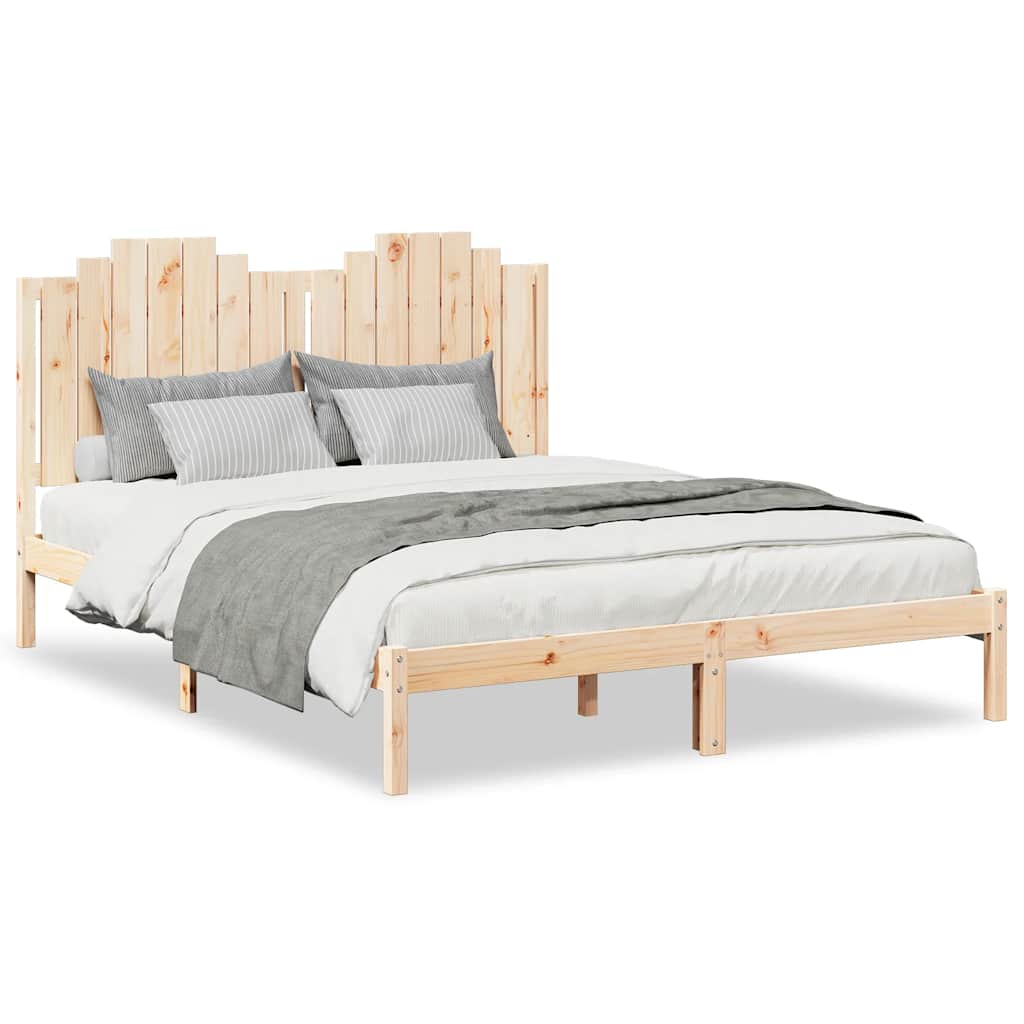 Sängram utan madrass extra lång 160x210 cm massivt trä