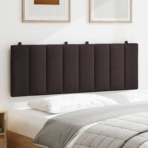 Headboard Cushion "Hanko" Dark Brown 120 cm Fabric