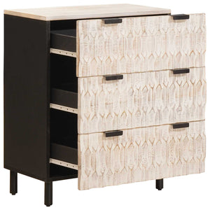 Sideboard 2 pcs Vit Tvätt Finish 60 x 33 x 75 cm