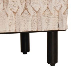 Sideboard Vit Tvätt Finish Massivt mangoträ