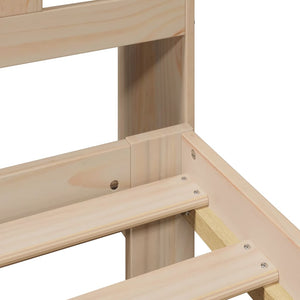 Säng med bokhylla utan madrass 180x200cm massiv furu