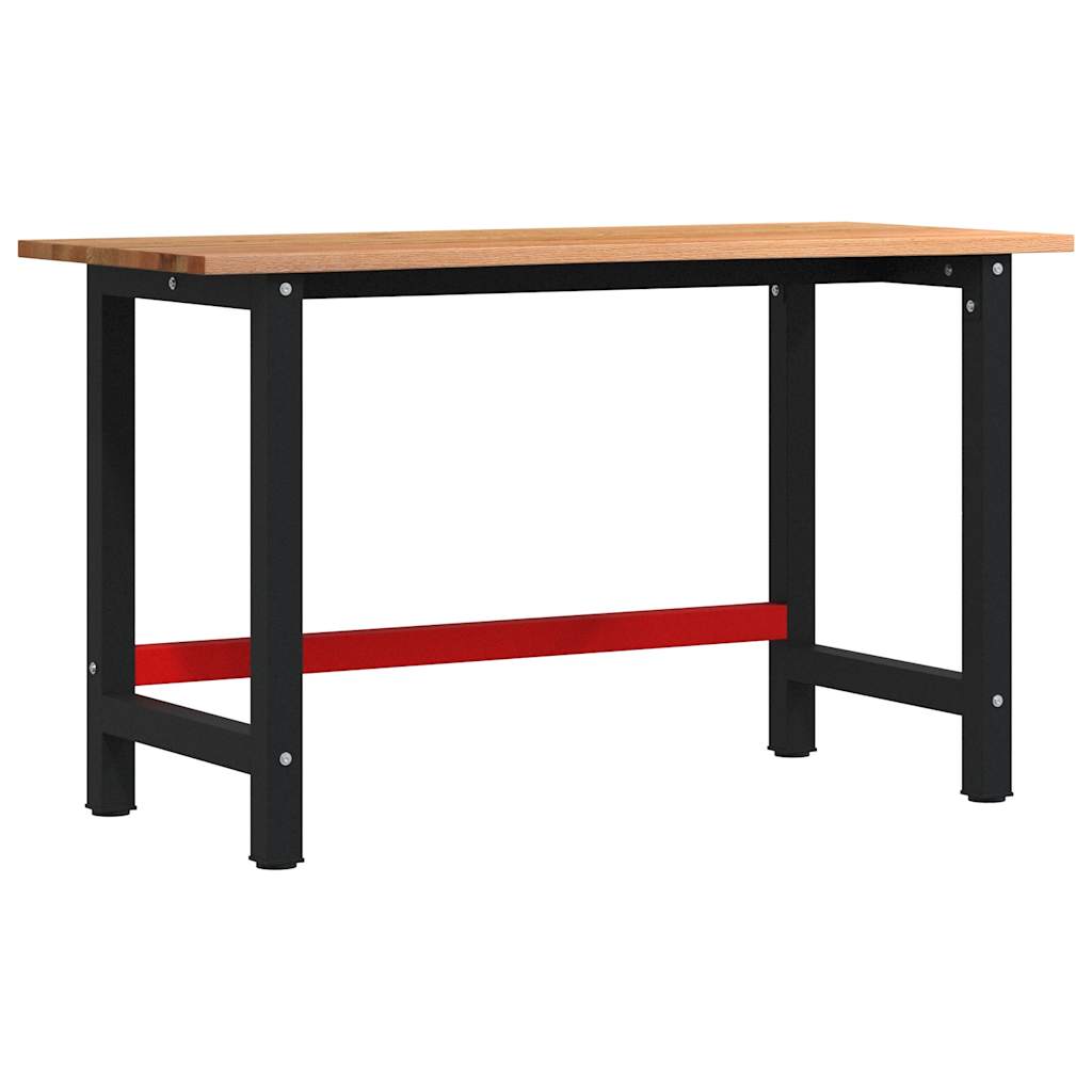 Arbetsbänk ljusbrun 140x60x81,5 cm massiv ek