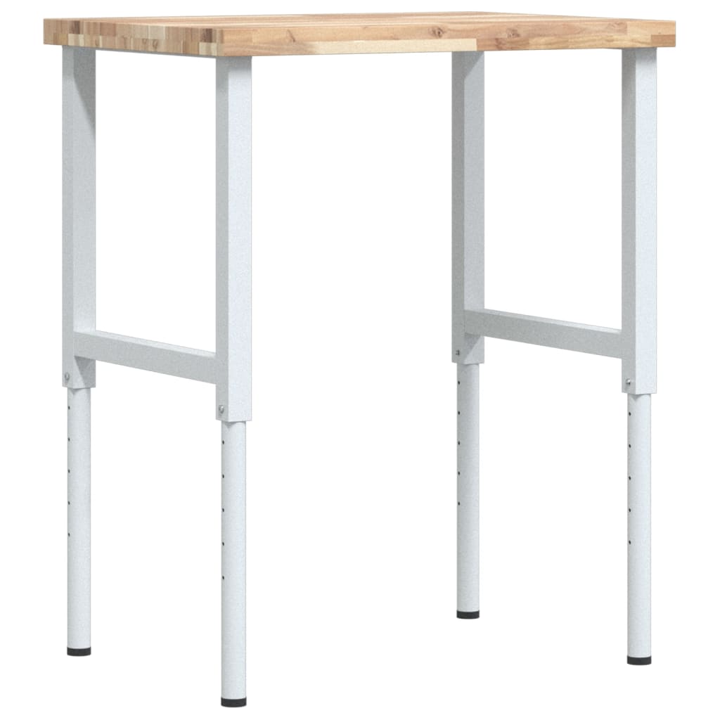Arbetsbänk 80x60x(73-99,5) cm massiv akacia rektangulär