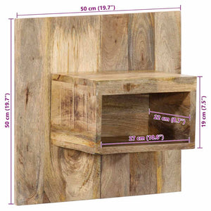 Sängbord 50x27x50 cm massivt grovt mangoträ
