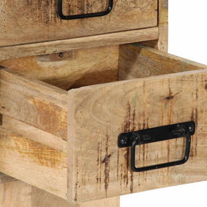 Sängbord 60x32x80 cm massivt grovt mangoträ