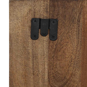 Sängbord flerfärgad 60x32x80 cm massivt återvunnet trä