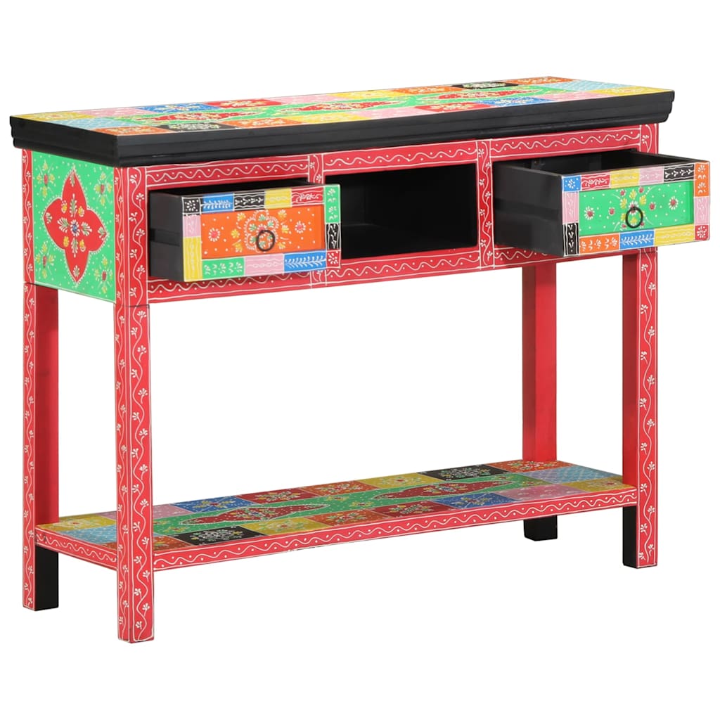 Konsolbord med låda Flerfärgsdesign 100 x 30 x 77 cm