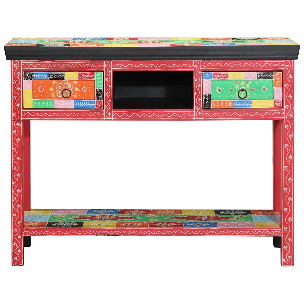 Konsolbord med låda Flerfärgsdesign 100 x 30 x 77 cm