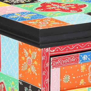 Lådans skåp Flerfärgsdesign 40 x 40 x 60 cm Massivt mangoträ