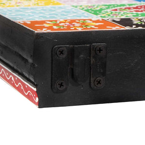 Vägg hyllor Flerfärgsdesign 40 x 20 x 6 cm Massivt mangoträ