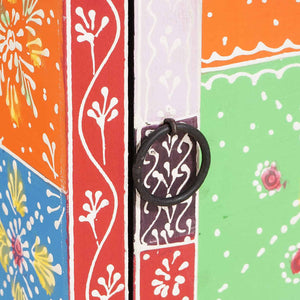 Byrå med dörr Flerfärgsdesign 30 x 30 x 90 cm Massivt mangoträ