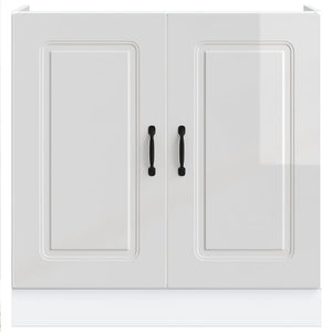 Diskbänk underskåp högglans vit 80x46x81,5 cm konstruerat trä