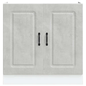 Diskbänk underskåp betonggrå 80x46x81,5 cm konstruerat trä