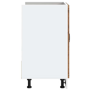 Diskbänk underskåp åldrat trä 80x46x81,5 cm konstruerat trä