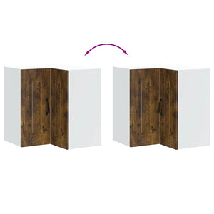 Vägghörnskåp för kök Kalmar rökfärgad ek konstruerat trä