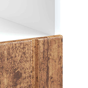 Ugnsskåp Lucca åldrat trä konstruerat trä