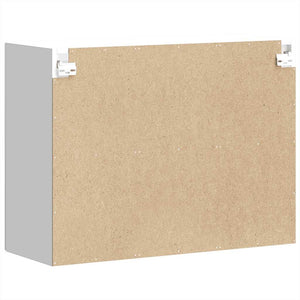 Väggskåp för kök med glasdörr Lucca högglans vit konstruerat trä