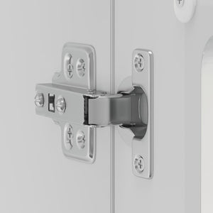 Väggskåp för kök med glasdörr Lucca högglans vit konstruerat trä