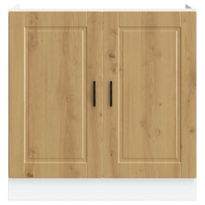 Diskbänk underskåp artisan ek 80x46x81,5 cm konstruerat trä