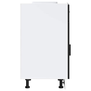 Basskåp för kök Porto svart konstruerat trä